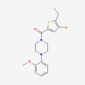 molecular formula C18H21BrN2O2S B10977990 (4-Bromo-5-ethylthiophen-2-yl)[4-(2-methoxyphenyl)piperazin-1-yl]methanone 