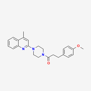 3-(4-Methoxyphenyl)-1-[4-(4-methylquinolin-2-yl)piperazin-1-yl]propan-1-one