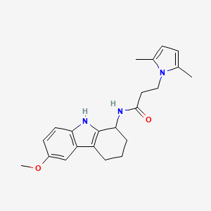 3-(2,5-dimethyl-1H-pyrrol-1-yl)-N-(6-methoxy-2,3,4,9-tetrahydro-1H-carbazol-1-yl)propanamide