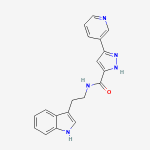 N-[2-(1H-indol-3-yl)ethyl]-3-(pyridin-3-yl)-1H-pyrazole-5-carboxamide