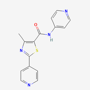 4-methyl-N,2-di(pyridin-4-yl)-1,3-thiazole-5-carboxamide