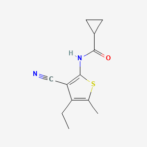 N-(3-cyano-4-ethyl-5-methylthiophen-2-yl)cyclopropanecarboxamide