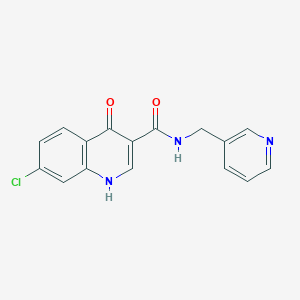 7-chloro-4-oxo-N-(pyridin-3-ylmethyl)-1,4-dihydroquinoline-3-carboxamide