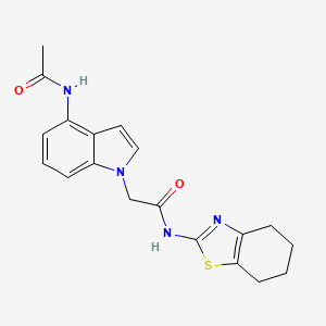 2-(4-acetamido-1H-indol-1-yl)-N-(4,5,6,7-tetrahydrobenzo[d]thiazol-2-yl)acetamide