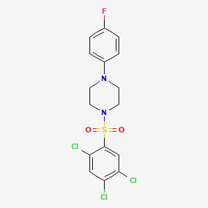 molecular formula C16H14Cl3FN2O2S B10978044 1-(4-Fluorophenyl)-4-[(2,4,5-trichlorophenyl)sulfonyl]piperazine 