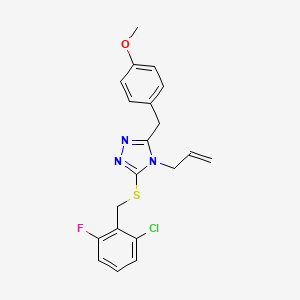 3-[(2-chloro-6-fluorobenzyl)sulfanyl]-5-(4-methoxybenzyl)-4-(prop-2-en-1-yl)-4H-1,2,4-triazole