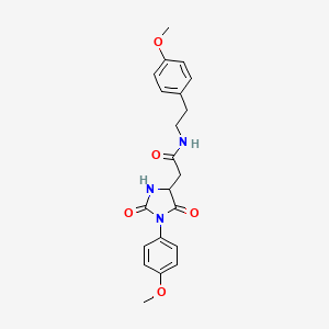 2-[1-(4-methoxyphenyl)-2,5-dioxoimidazolidin-4-yl]-N-[2-(4-methoxyphenyl)ethyl]acetamide