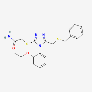 2-({5-[(benzylsulfanyl)methyl]-4-(2-ethoxyphenyl)-4H-1,2,4-triazol-3-yl}sulfanyl)acetamide