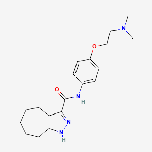 N-{4-[2-(dimethylamino)ethoxy]phenyl}-2,4,5,6,7,8-hexahydrocyclohepta[c]pyrazole-3-carboxamide