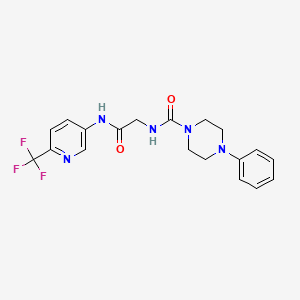 N-(2-oxo-2-{[6-(trifluoromethyl)pyridin-3-yl]amino}ethyl)-4-phenylpiperazine-1-carboxamide