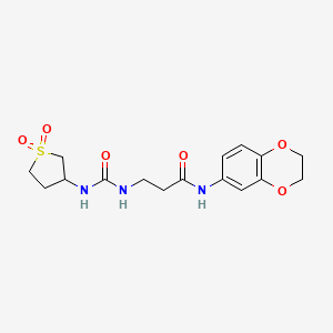 N-(2,3-dihydro-1,4-benzodioxin-6-yl)-N~3~-[(1,1-dioxidotetrahydrothiophen-3-yl)carbamoyl]-beta-alaninamide