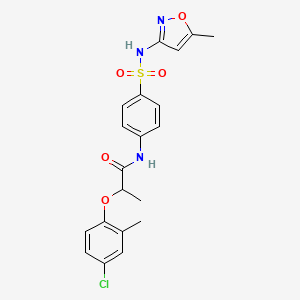 2-(4-chloro-2-methylphenoxy)-N-{4-[(5-methyl-1,2-oxazol-3-yl)sulfamoyl]phenyl}propanamide