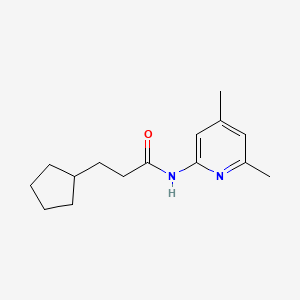 3-cyclopentyl-N-(4,6-dimethyl-2-pyridinyl)propanamide