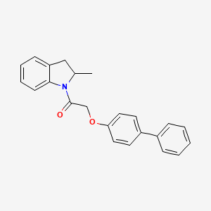 2-(biphenyl-4-yloxy)-1-(2-methyl-2,3-dihydro-1H-indol-1-yl)ethanone