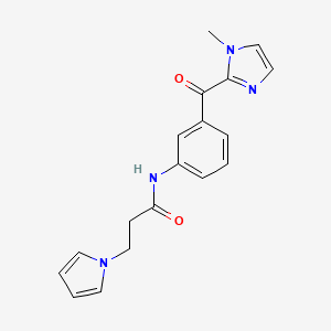 N-{3-[(1-methyl-1H-imidazol-2-yl)carbonyl]phenyl}-3-(1H-pyrrol-1-yl)propanamide