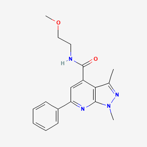 N-(2-methoxyethyl)-1,3-dimethyl-6-phenyl-1H-pyrazolo[3,4-b]pyridine-4-carboxamide