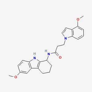 3-(4-methoxy-1H-indol-1-yl)-N-(6-methoxy-2,3,4,9-tetrahydro-1H-carbazol-1-yl)propanamide