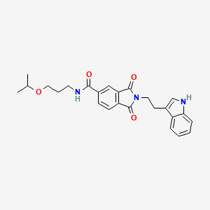 2-[2-(1H-indol-3-yl)ethyl]-1,3-dioxo-N-[3-(propan-2-yloxy)propyl]-2,3-dihydro-1H-isoindole-5-carboxamide