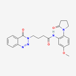 N-[5-methoxy-2-(2-oxopyrrolidin-1-yl)phenyl]-4-(4-oxo-1,2,3-benzotriazin-3(4H)-yl)butanamide