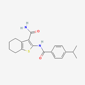 2-({[4-(Propan-2-yl)phenyl]carbonyl}amino)-4,5,6,7-tetrahydro-1-benzothiophene-3-carboxamide