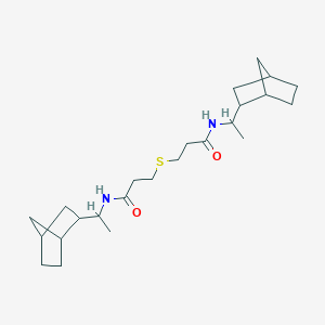 3,3'-sulfanediylbis{N-[1-(bicyclo[2.2.1]hept-2-yl)ethyl]propanamide}