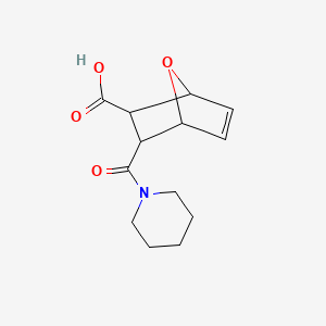 3-(Piperidin-1-ylcarbonyl)-7-oxabicyclo[2.2.1]hept-5-ene-2-carboxylic acid