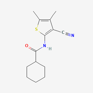 N-(3-cyano-4,5-dimethylthiophen-2-yl)cyclohexanecarboxamide