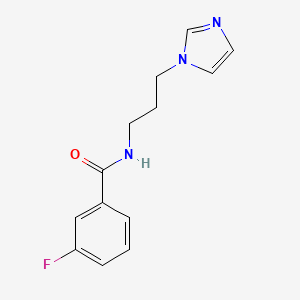 3-fluoro-N-[3-(1H-imidazol-1-yl)propyl]benzamide