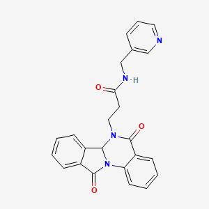 3-(5,11-dioxo-6a,11-dihydroisoindolo[2,1-a]quinazolin-6(5H)-yl)-N-(pyridin-3-ylmethyl)propanamide