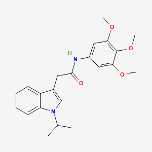 molecular formula C22H26N2O4 B10978637 2-[1-(propan-2-yl)-1H-indol-3-yl]-N-(3,4,5-trimethoxyphenyl)acetamide 