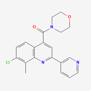 [7-Chloro-8-methyl-2-(pyridin-3-yl)quinolin-4-yl](morpholin-4-yl)methanone