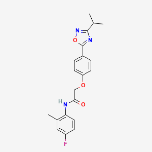 N-(4-fluoro-2-methylphenyl)-2-{4-[3-(propan-2-yl)-1,2,4-oxadiazol-5-yl]phenoxy}acetamide