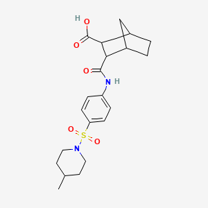 3-({4-[(4-Methylpiperidin-1-yl)sulfonyl]phenyl}carbamoyl)bicyclo[2.2.1]heptane-2-carboxylic acid