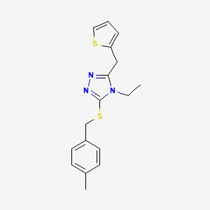 4-ethyl-3-[(4-methylbenzyl)sulfanyl]-5-(thiophen-2-ylmethyl)-4H-1,2,4-triazole