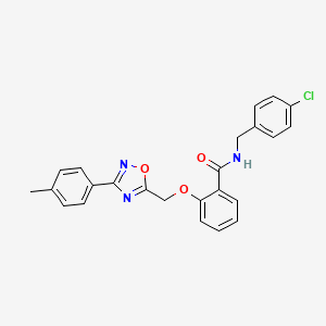 N-(4-chlorobenzyl)-2-{[3-(4-methylphenyl)-1,2,4-oxadiazol-5-yl]methoxy}benzamide