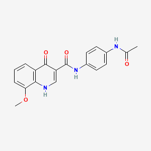 N-[4-(acetylamino)phenyl]-8-methoxy-4-oxo-1,4-dihydroquinoline-3-carboxamide