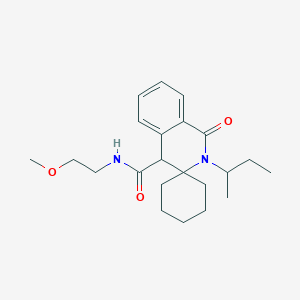 2'-(butan-2-yl)-N-(2-methoxyethyl)-1'-oxo-1',4'-dihydro-2'H-spiro[cyclohexane-1,3'-isoquinoline]-4'-carboxamide