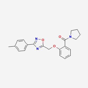 (2-{[3-(4-Methylphenyl)-1,2,4-oxadiazol-5-yl]methoxy}phenyl)(pyrrolidin-1-yl)methanone