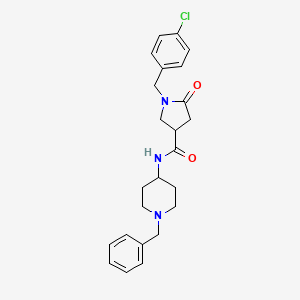 N-(1-benzylpiperidin-4-yl)-1-(4-chlorobenzyl)-5-oxopyrrolidine-3-carboxamide