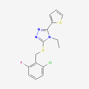 3-[(2-chloro-6-fluorobenzyl)sulfanyl]-4-ethyl-5-(thiophen-2-yl)-4H-1,2,4-triazole