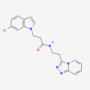 3-(6-bromo-1H-indol-1-yl)-N-[2-([1,2,4]triazolo[4,3-a]pyridin-3-yl)ethyl]propanamide