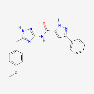 N-[3-(4-methoxybenzyl)-1H-1,2,4-triazol-5-yl]-1-methyl-3-phenyl-1H-pyrazole-5-carboxamide