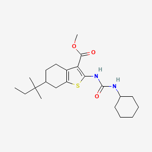 Methyl 2-[(cyclohexylcarbamoyl)amino]-6-(2-methylbutan-2-yl)-4,5,6,7-tetrahydro-1-benzothiophene-3-carboxylate