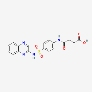 4-Oxo-4-{[4-(quinoxalin-2-ylsulfamoyl)phenyl]amino}butanoic acid