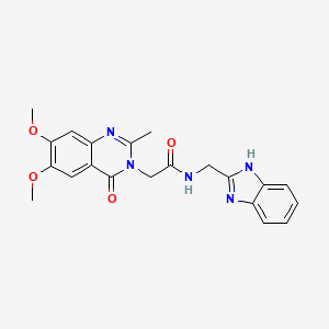 N-(1H-benzimidazol-2-ylmethyl)-2-(6,7-dimethoxy-2-methyl-4-oxoquinazolin-3(4H)-yl)acetamide