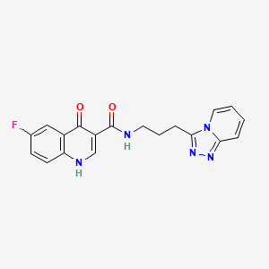 6-fluoro-4-hydroxy-N-[3-([1,2,4]triazolo[4,3-a]pyridin-3-yl)propyl]quinoline-3-carboxamide