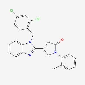 4-[1-(2,4-dichlorobenzyl)-1H-benzimidazol-2-yl]-1-(2-methylphenyl)pyrrolidin-2-one