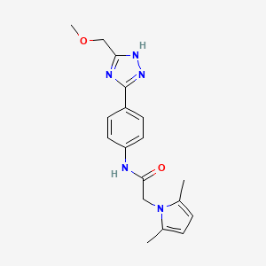 2-(2,5-dimethyl-1H-pyrrol-1-yl)-N-{4-[3-(methoxymethyl)-1H-1,2,4-triazol-5-yl]phenyl}acetamide