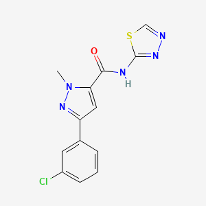 3-(3-chlorophenyl)-1-methyl-N-(1,3,4-thiadiazol-2-yl)-1H-pyrazole-5-carboxamide