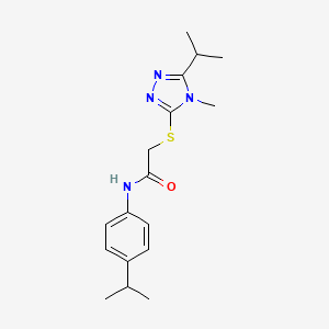 2-{[4-methyl-5-(propan-2-yl)-4H-1,2,4-triazol-3-yl]sulfanyl}-N-[4-(propan-2-yl)phenyl]acetamide